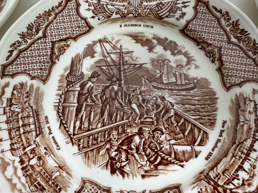 Alfred Meakin Staffordshire England Historial Scenes Of Chinese Export To America Fair Winds China 7 Pieces [Photo 10]