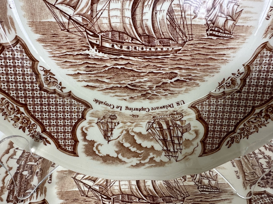 Alfred Meakin Staffordshire England Historial Scenes Of Chinese Export To America Fair Winds China 7 Pieces [Photo 7]
