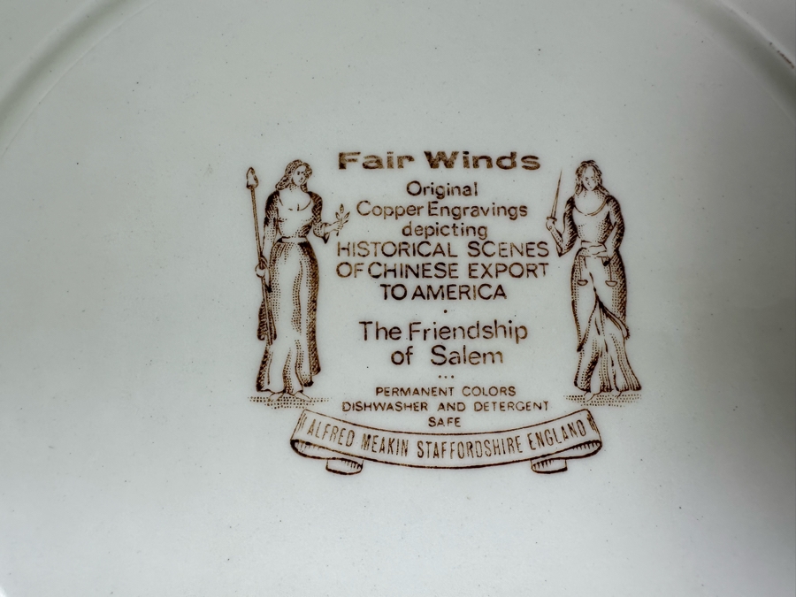 Alfred Meakin Staffordshire England Historial Scenes Of Chinese Export To America Fair Winds China 7 Pieces [Photo 12]