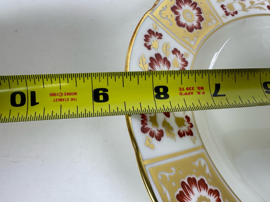 Royal Crown Derby English Bone China Red Derby Panel A.1335 Plates & Bowls 24 Pieces [Photo 9]