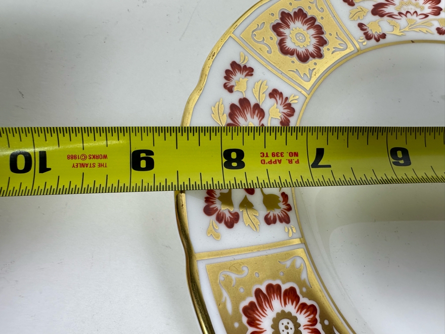 Royal Crown Derby English Bone China Red Derby Panel A.1335 Plates & Bowls 24 Pieces [Photo 8]