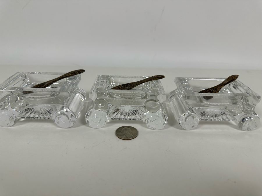 William Yeoward Crystal June Salt Dish & Spoon, Set Of Three Retails $915 [Photo 4]