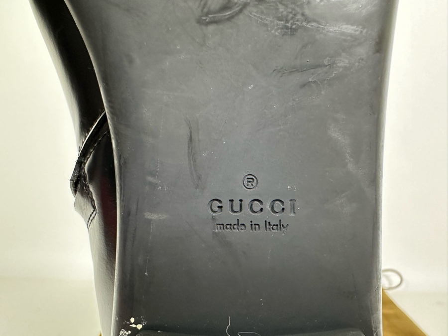 GUCCI Black Leather Boots Size 39 1/2 - 9 US [Photo 14]