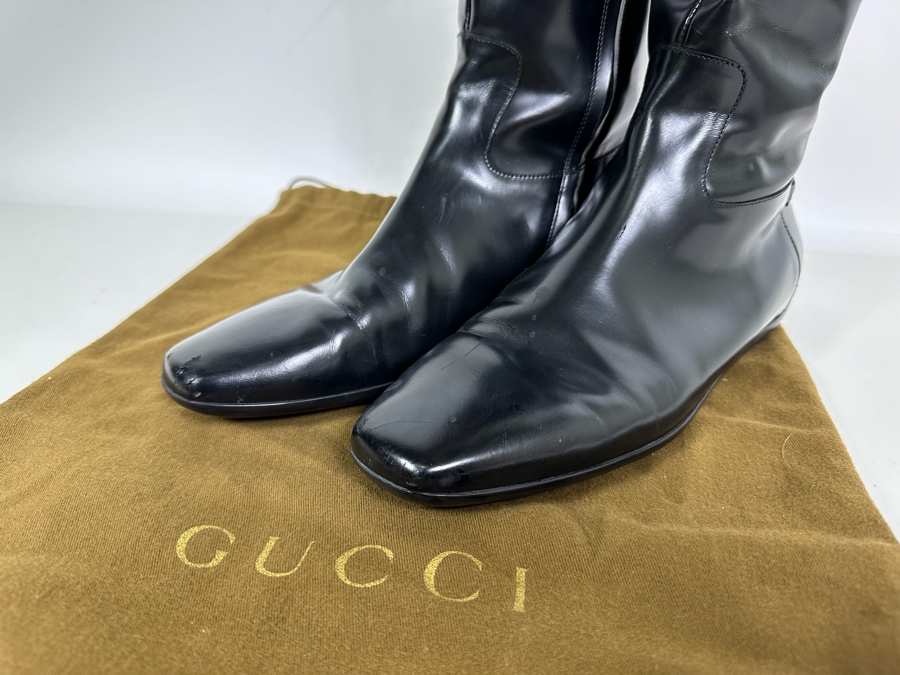 GUCCI Black Leather Boots Size 39 1/2 - 9 US [Photo 10]