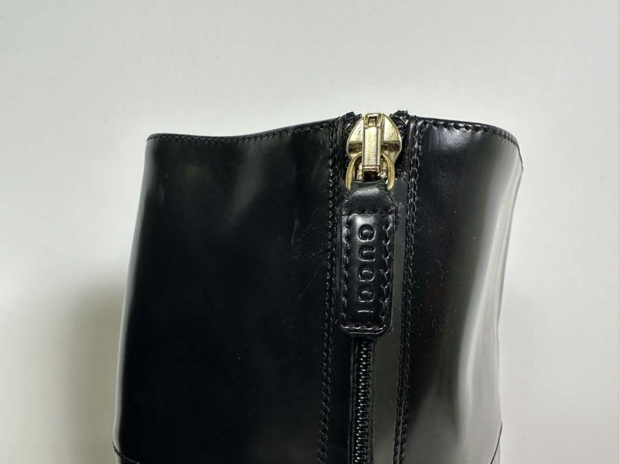 GUCCI Black Leather Boots Size 39 1/2 - 9 US [Photo 5]
