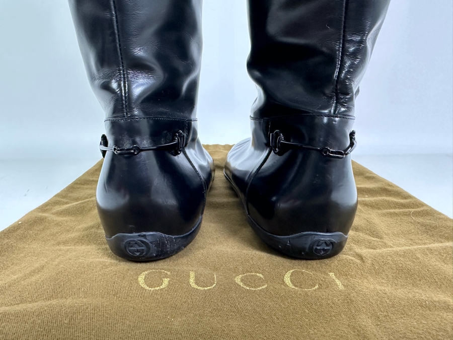 GUCCI Black Leather Boots Size 39 1/2 - 9 US [Photo 9]