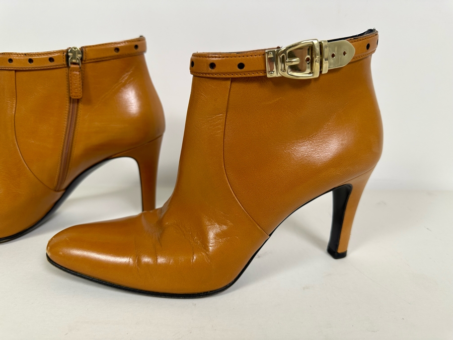 GUCCI Leather Ankle Boots Size 9 [Photo 8]