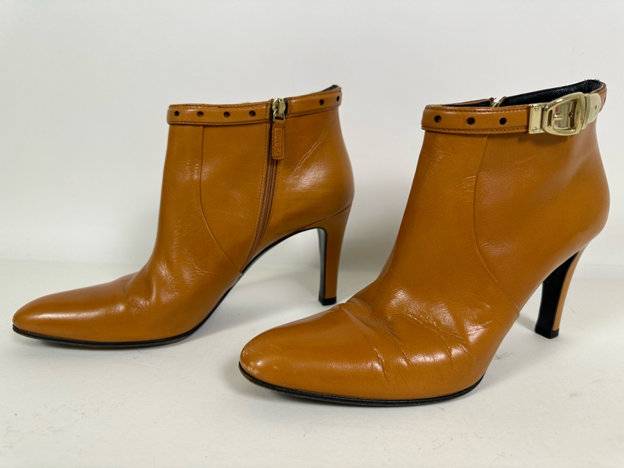 GUCCI Leather Ankle Boots Size 9 [Photo 6]