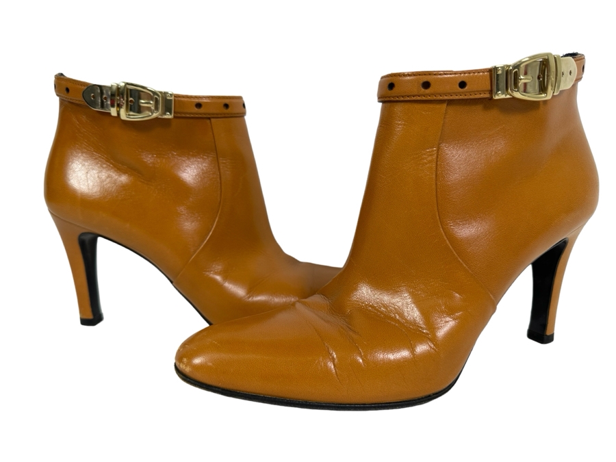 GUCCI Leather Ankle Boots Size 9 [Photo 2]