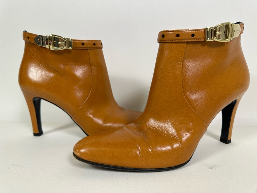 GUCCI Leather Ankle Boots Size 9 [Photo 4]