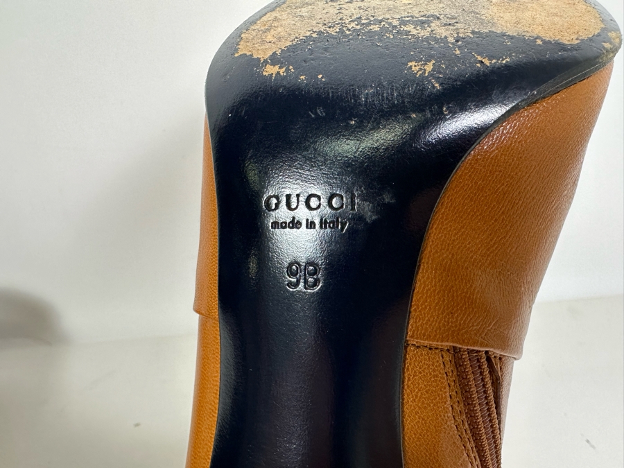 GUCCI Leather Ankle Boots Size 9 [Photo 13]