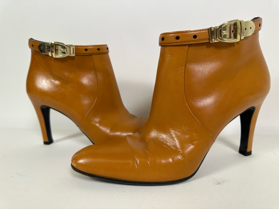 GUCCI Leather Ankle Boots Size 9 [Photo 5]
