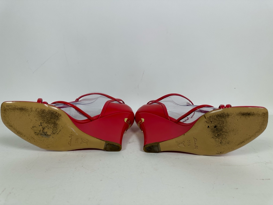Louis Vuitton Patent Wedge Sandals Size 38 1/2 US Size 9 [Photo 10]