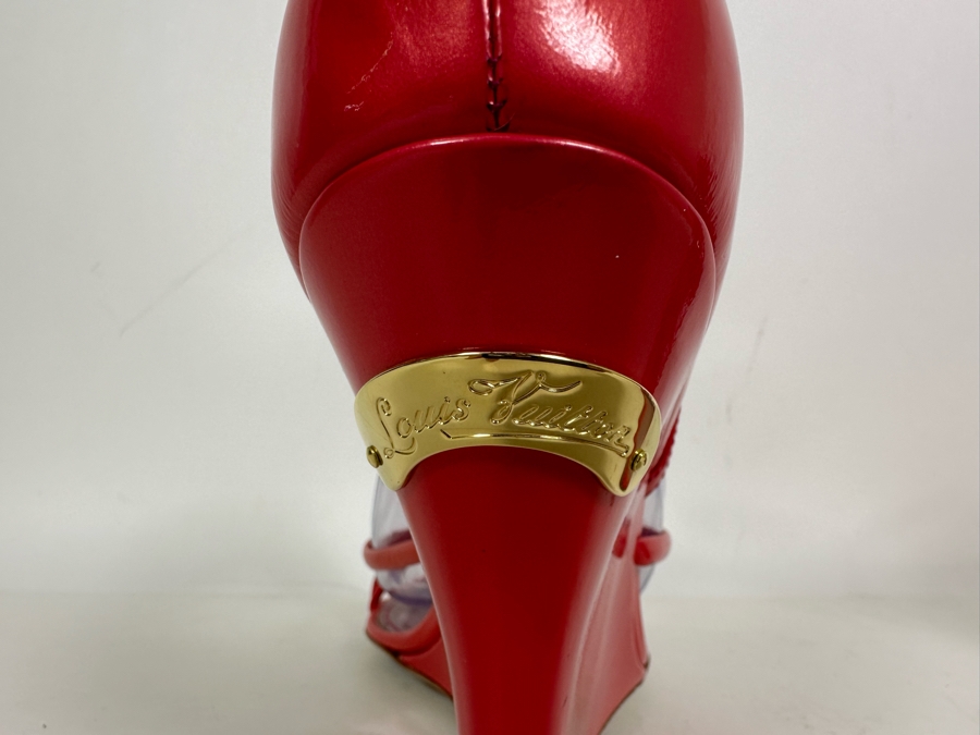 Louis Vuitton Patent Wedge Sandals Size 38 1/2 US Size 9 [Photo 7]