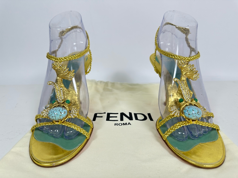 FENDI Heels 39 1/2 US Size 9 [Photo 4]