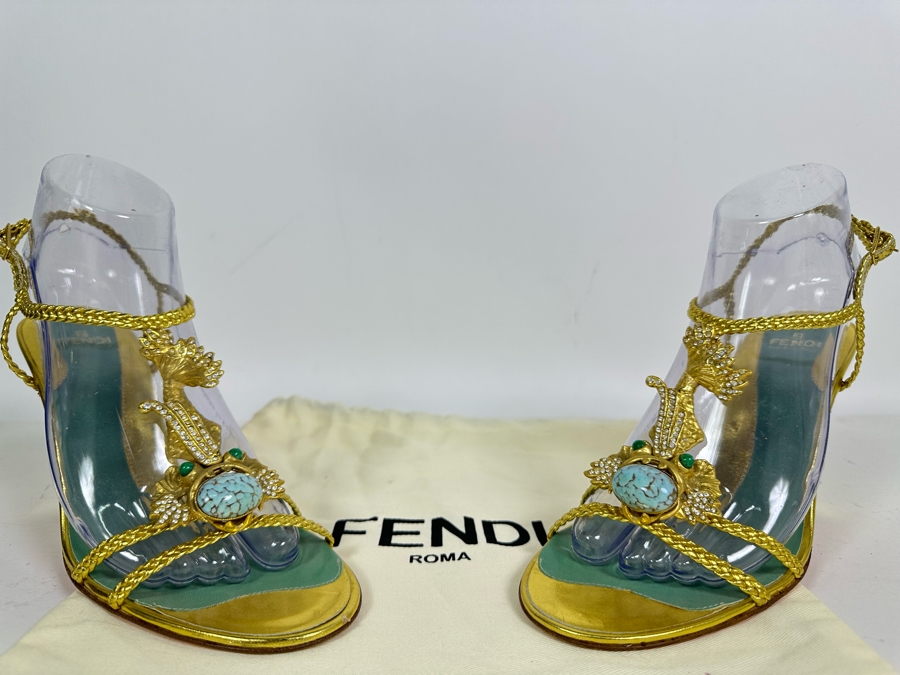 FENDI Heels 39 1/2 US Size 9 [Photo 7]