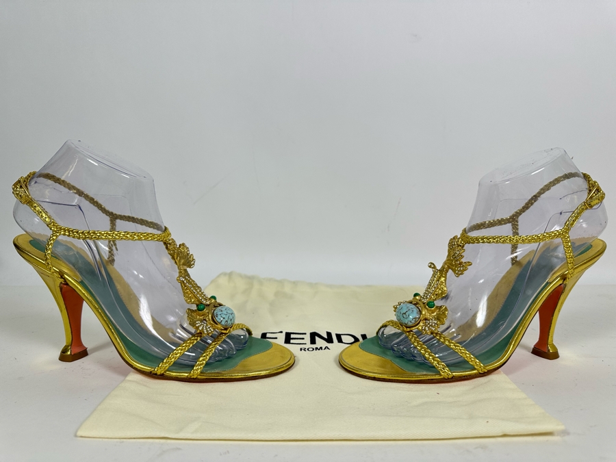 FENDI Heels 39 1/2 US Size 9 [Photo 8]