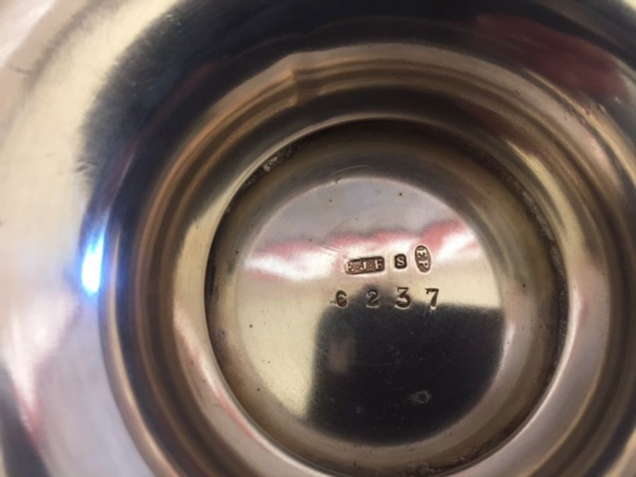 Silverplate Footed Fluted Bowl with Handle [Photo 7]