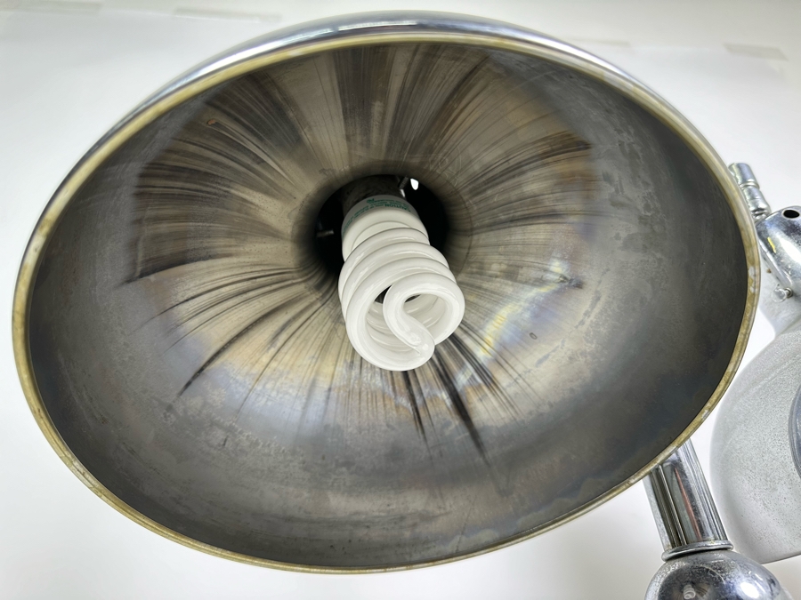 Apollo Electric Co Art Deco Chrome Bankers Jeweler's Desk Lamp 25W X 23H [Photo 18]