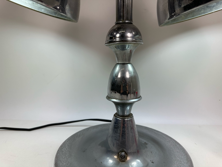 Apollo Electric Co Art Deco Chrome Bankers Jeweler's Desk Lamp 25W X 23H [Photo 8]