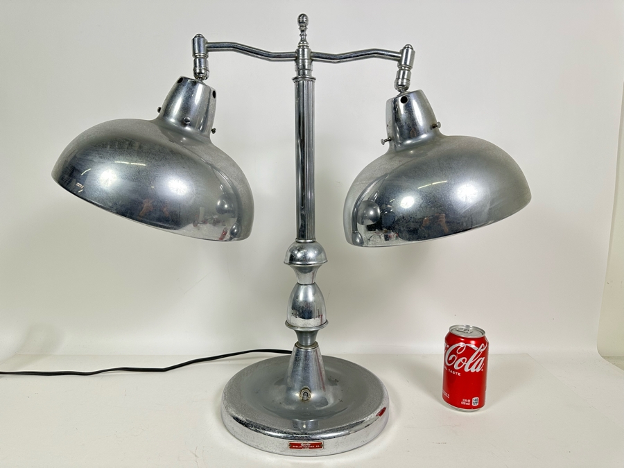 Apollo Electric Co Art Deco Chrome Bankers Jeweler's Desk Lamp 25W X 23H [Photo 11]