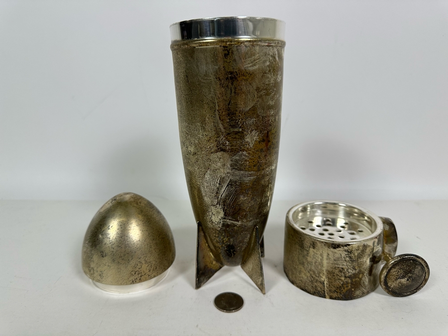 Vintage 1930s Art Deco Silverplate Zeppelin Cocktail Shaker 12.5L [Photo 12]