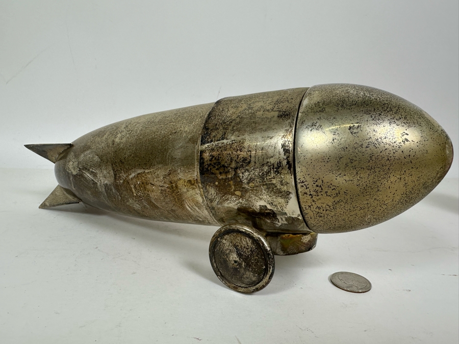 Vintage 1930s Art Deco Silverplate Zeppelin Cocktail Shaker 12.5L [Photo 17]