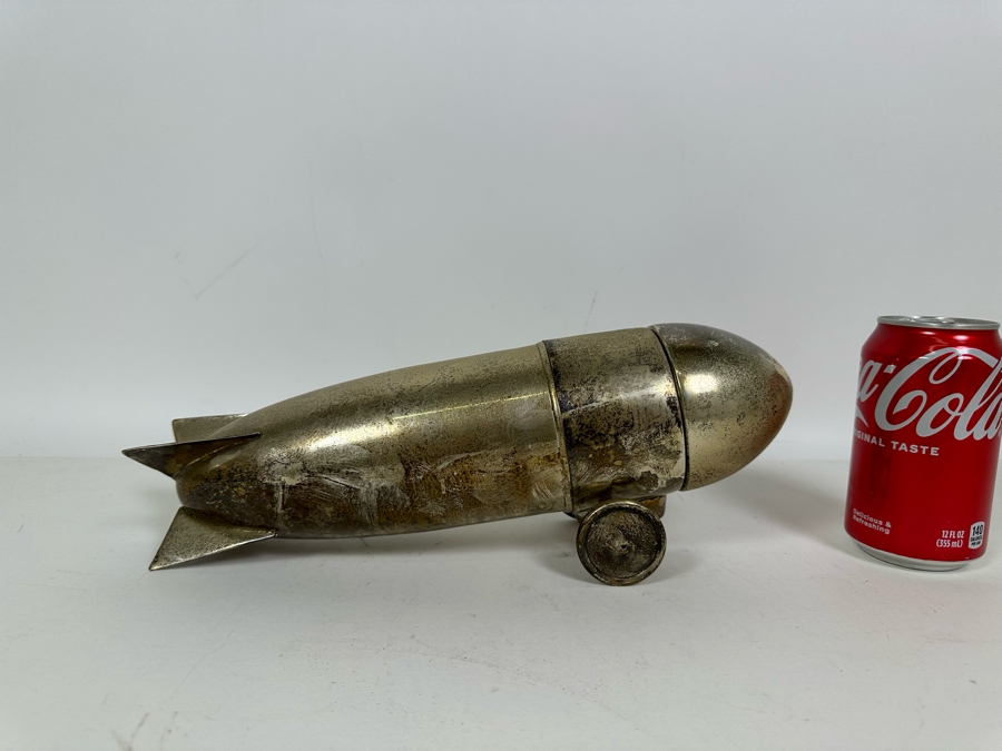 Vintage 1930s Art Deco Silverplate Zeppelin Cocktail Shaker 12.5L [Photo 3]