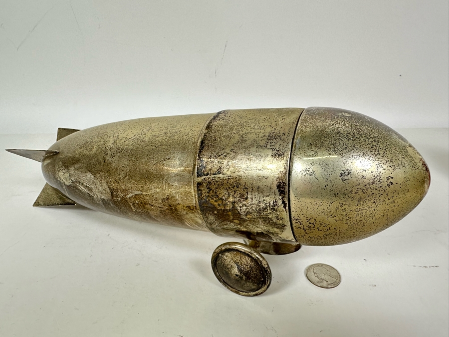Vintage 1930s Art Deco Silverplate Zeppelin Cocktail Shaker 12.5L [Photo 19]