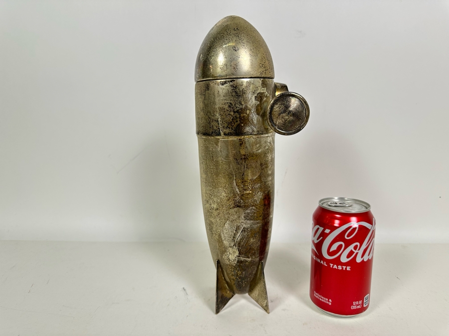 Vintage 1930s Art Deco Silverplate Zeppelin Cocktail Shaker 12.5L [Photo 7]