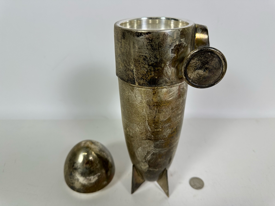 Vintage 1930s Art Deco Silverplate Zeppelin Cocktail Shaker 12.5L [Photo 9]