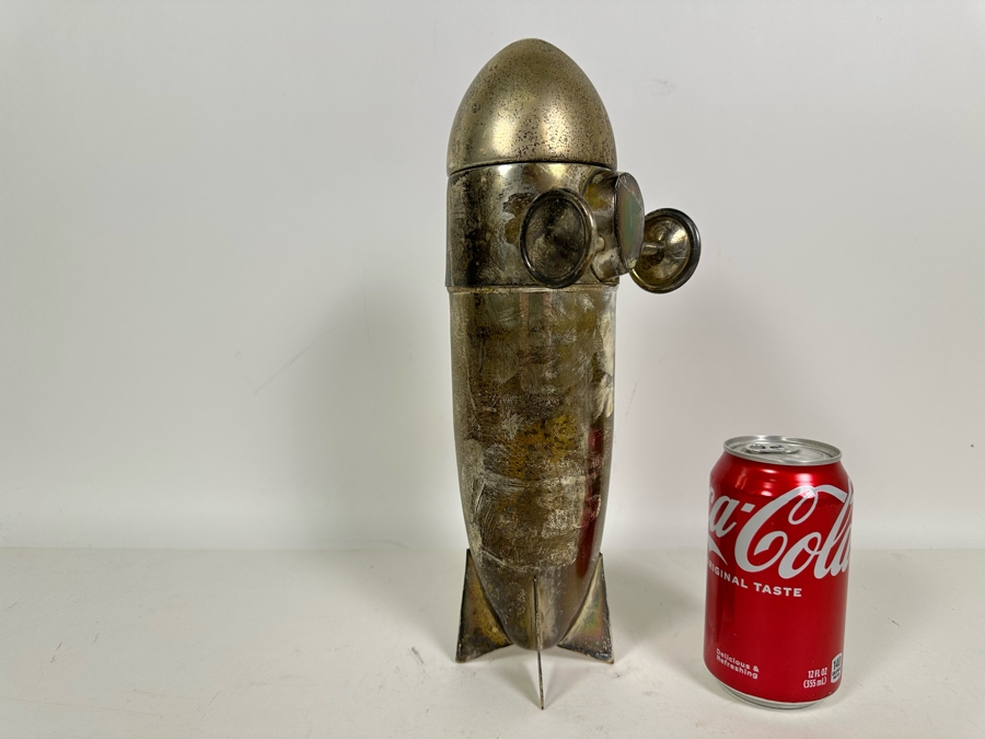 Vintage 1930s Art Deco Silverplate Zeppelin Cocktail Shaker 12.5L [Photo 8]