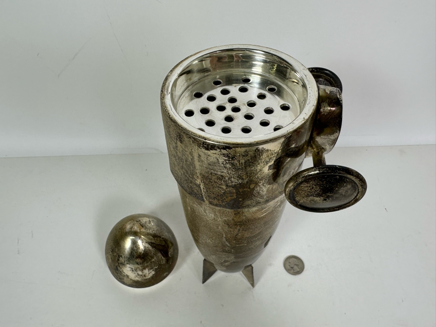 Vintage 1930s Art Deco Silverplate Zeppelin Cocktail Shaker 12.5L [Photo 10]