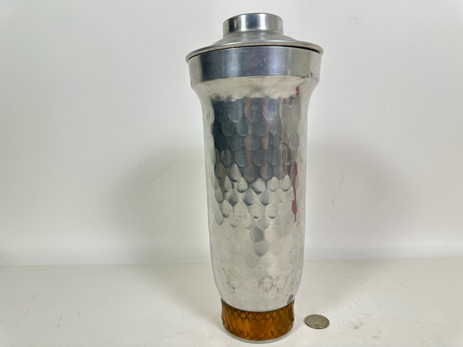 Vintage Art Deco Leumas Aluminum Cocktail Shaker 12H [Photo 4]