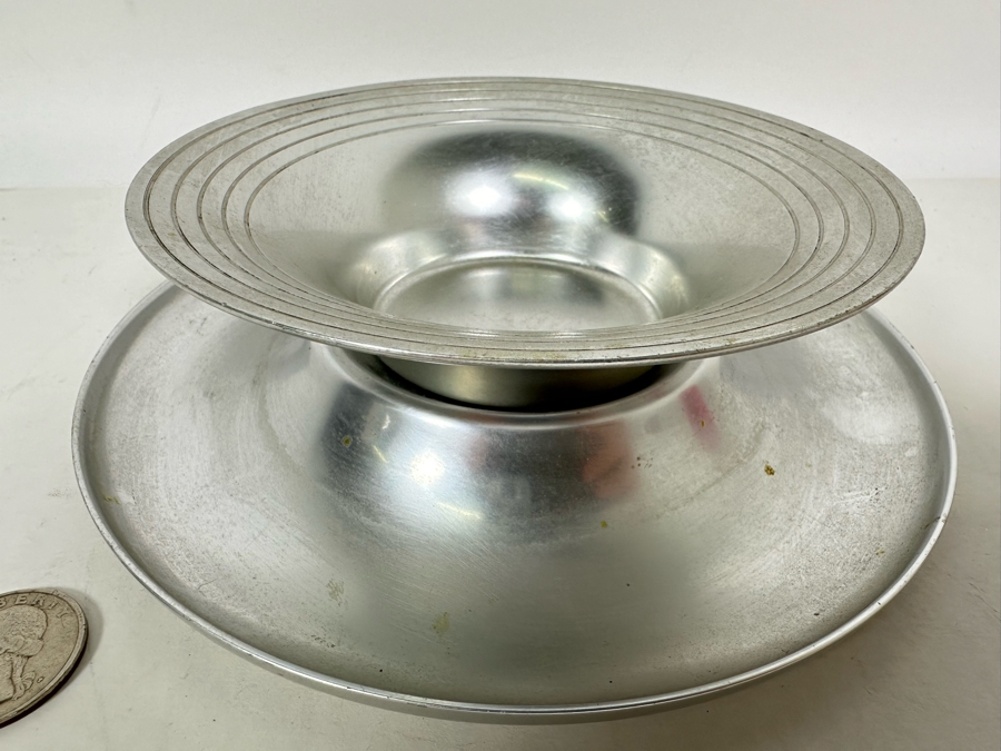Vintage Art Deco Kensington Aluminum Bowl With Plate 7W [Photo 6]