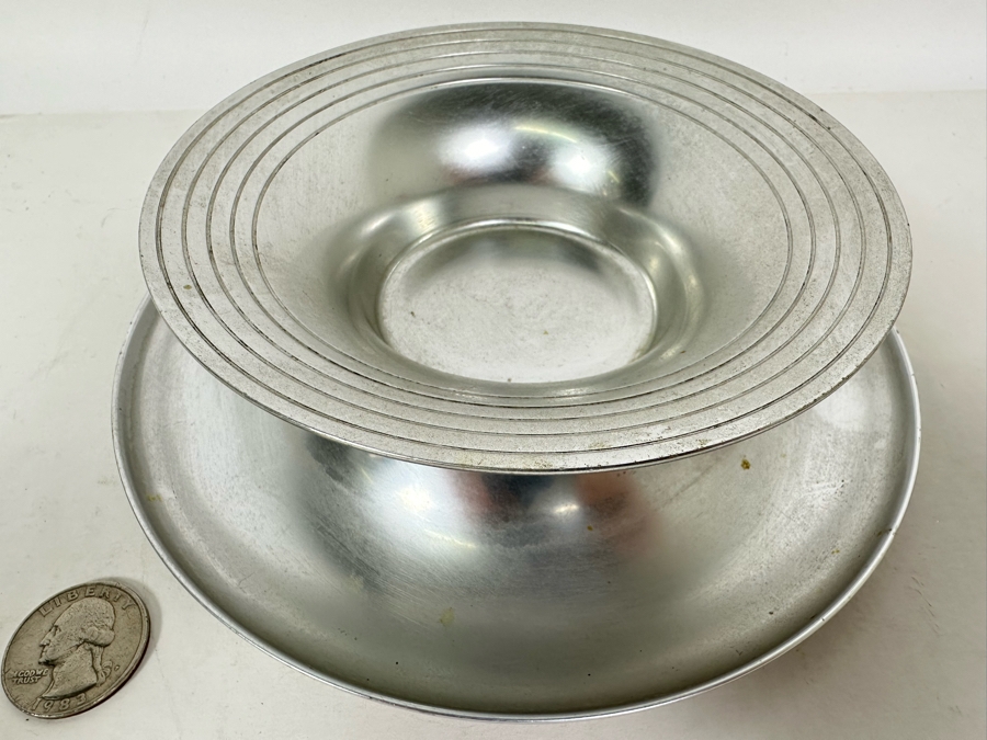 Vintage Art Deco Kensington Aluminum Bowl With Plate 7W [Photo 2]