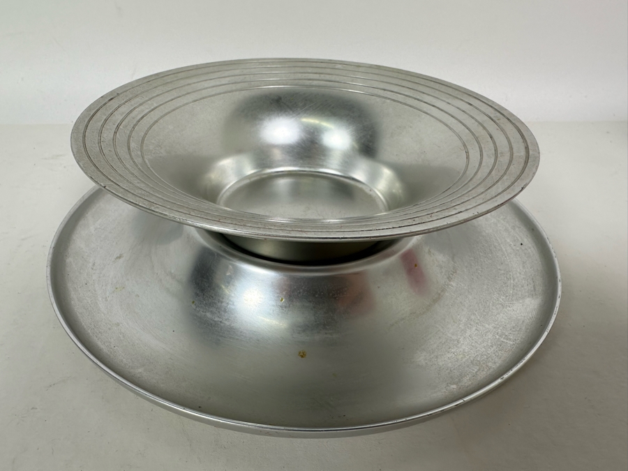 Vintage Art Deco Kensington Aluminum Bowl With Plate 7W [Photo 4]