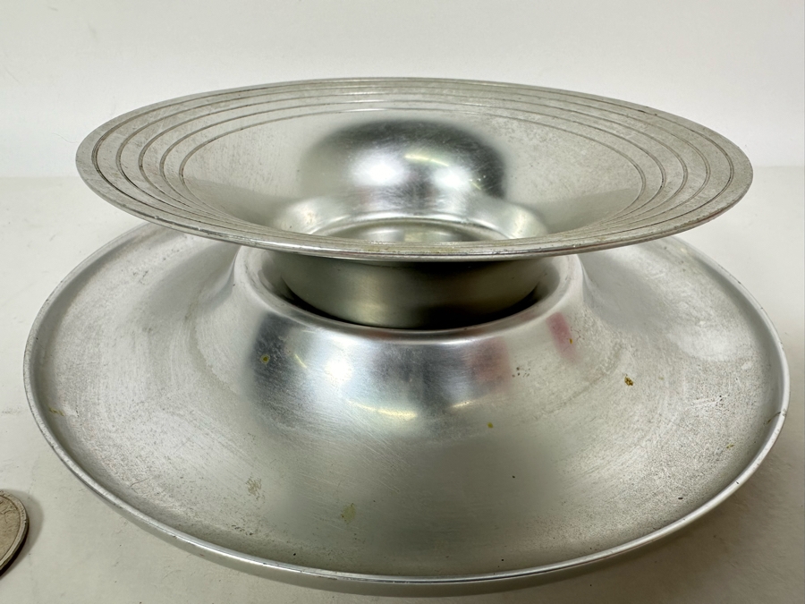 Vintage Art Deco Kensington Aluminum Bowl With Plate 7W [Photo 7]