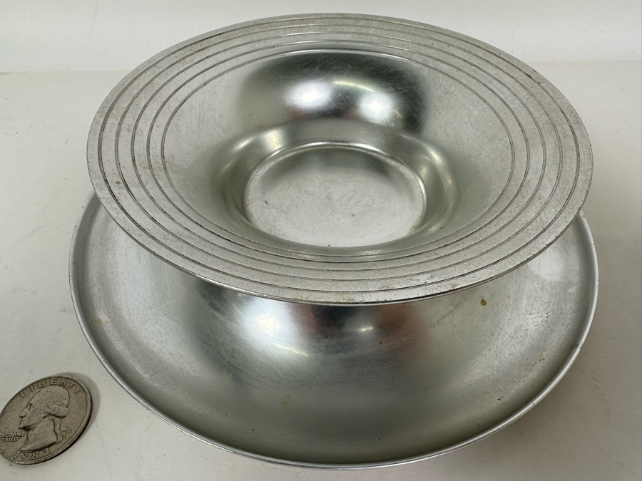 Vintage Art Deco Kensington Aluminum Bowl With Plate 7W [Photo 3]