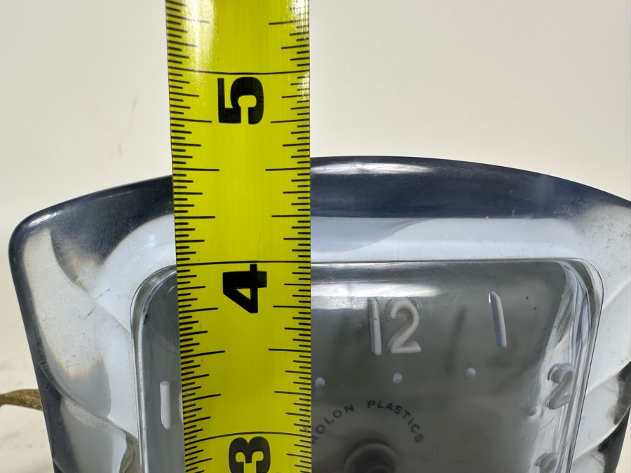 Art Deco Machine Age Blue Lucite Gilbert Electric Clock Prolon Plastics Working 4.5W X 3D X 4.5H [Photo 10]