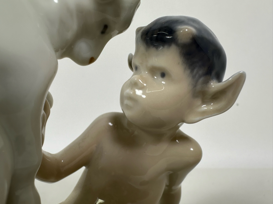 Royal Copenhagen Denmark Porcelain Figurine Faun with Goat #498 4.25W X 5H [Photo 10]
