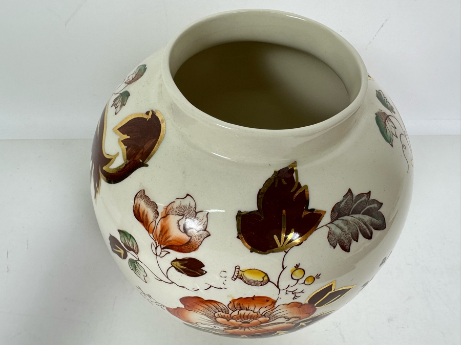 Mason's Ironstone 'Brown Velvet' Jar With Lid Made In England 7W X 9H [Photo 6]