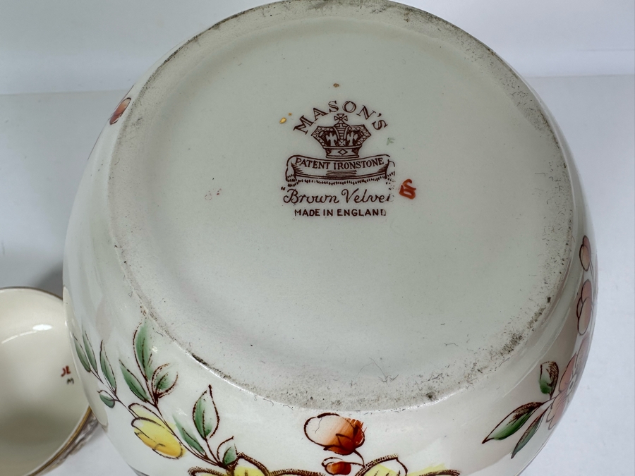Mason's Ironstone 'Brown Velvet' Jar With Lid Made In England 7W X 9H [Photo 8]