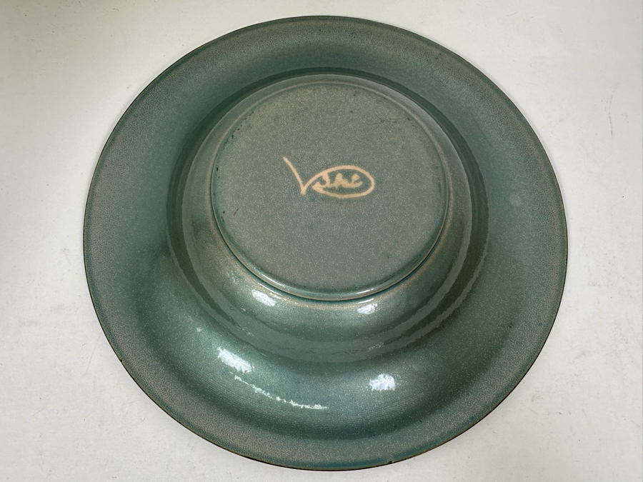 Vintage Signed Art Glass Bowl 8.5W X 1.5H [Photo 6]