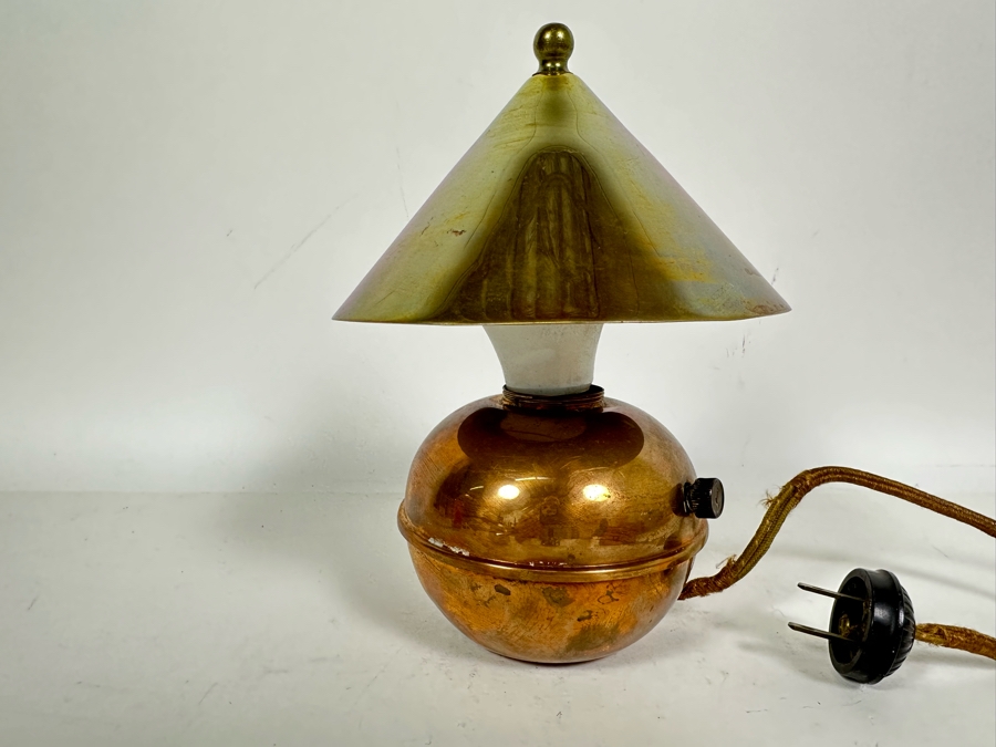 Vintage 1930s Art Deco American Modernist Copper 'Glow Lamp' Designed By Ruth And William Gerth For Chase 8H [Photo 2]