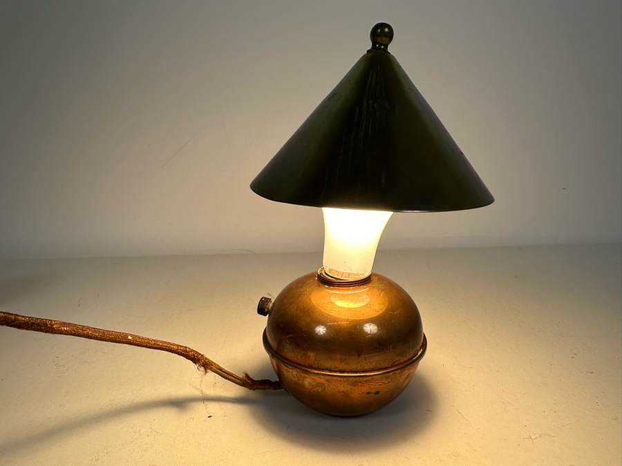 Vintage 1930s Art Deco American Modernist Copper 'Glow Lamp' Designed By Ruth And William Gerth For Chase 8H [Photo 11]
