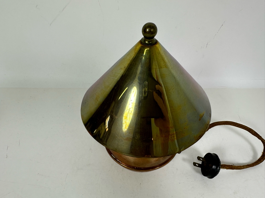 Vintage 1930s Art Deco American Modernist Copper 'Glow Lamp' Designed By Ruth And William Gerth For Chase 8H [Photo 6]