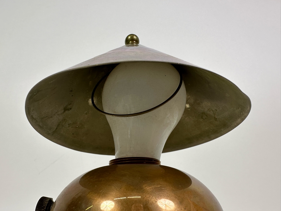 Vintage 1930s Art Deco American Modernist Copper 'Glow Lamp' Designed By Ruth And William Gerth For Chase 8H [Photo 9]