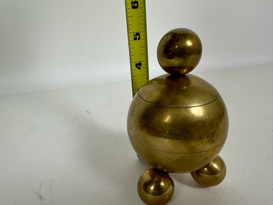 Rare Gusums Bruk Scandinavian Early 20th Century Deskware Set With Inkwell 5H And Heavy Paperweight - 3 Pieces [Photo 15]