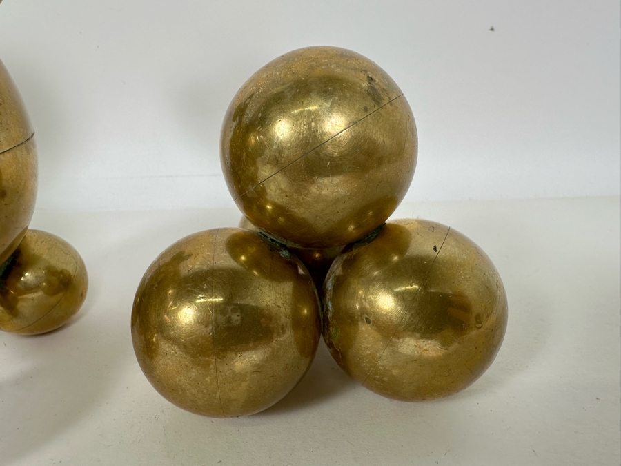 Rare Gusums Bruk Scandinavian Early 20th Century Deskware Set With Inkwell 5H And Heavy Paperweight - 3 Pieces [Photo 9]